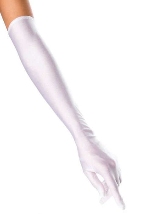 White+Satin+Gloves+One+Size