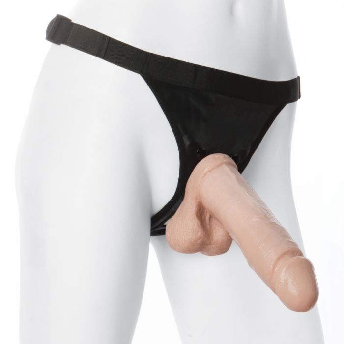 DOC+JOHNSON+%2D+REALISTIC+COCK+WITH+ULTRA+HARNESS+8+INCH
