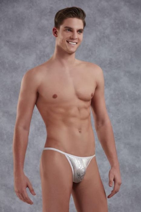 DOREANSE+%2D+SNAKE+MEN%27S+THONG+SILVER