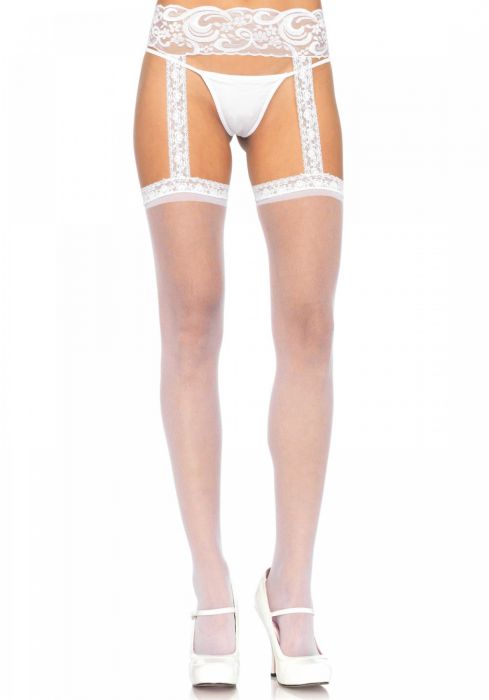 LEG+AVENUE+%2D+SHEER+THIGH+HIGHS+WHITE