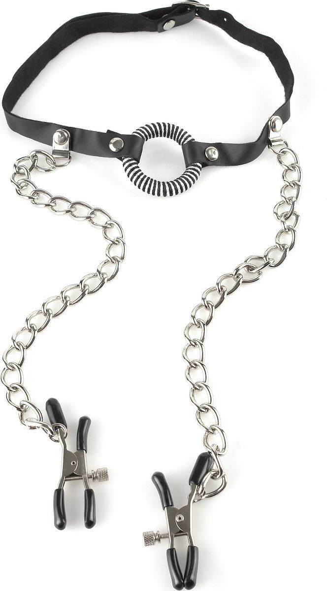 FETISH+FANTASY+%2D+O%2DRING+BALL+GAG+%26+NIPPLE+CLAMPS