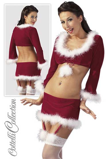 Cotelli+Collection+%2D+X%2Dmas+Set+Suspender+Mini+Skirt+With+Top