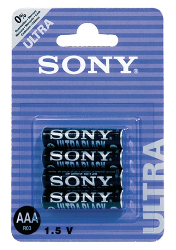 SONY+BATTERIES+ZINC+BT+4+AAA