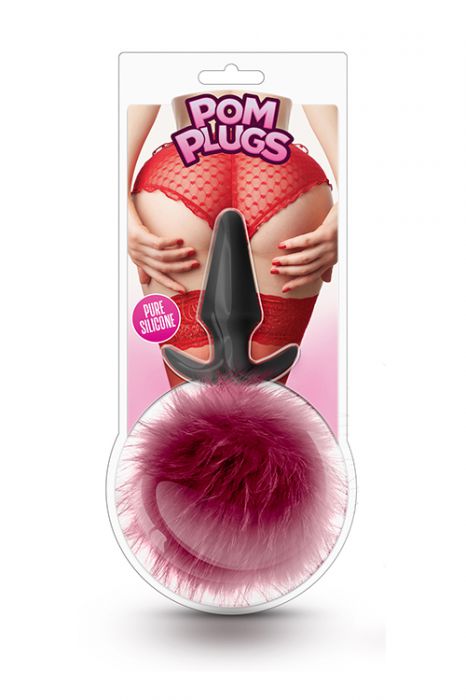 POM+PLUGS+%2D+FUR+POM+POM+BURGUNDY