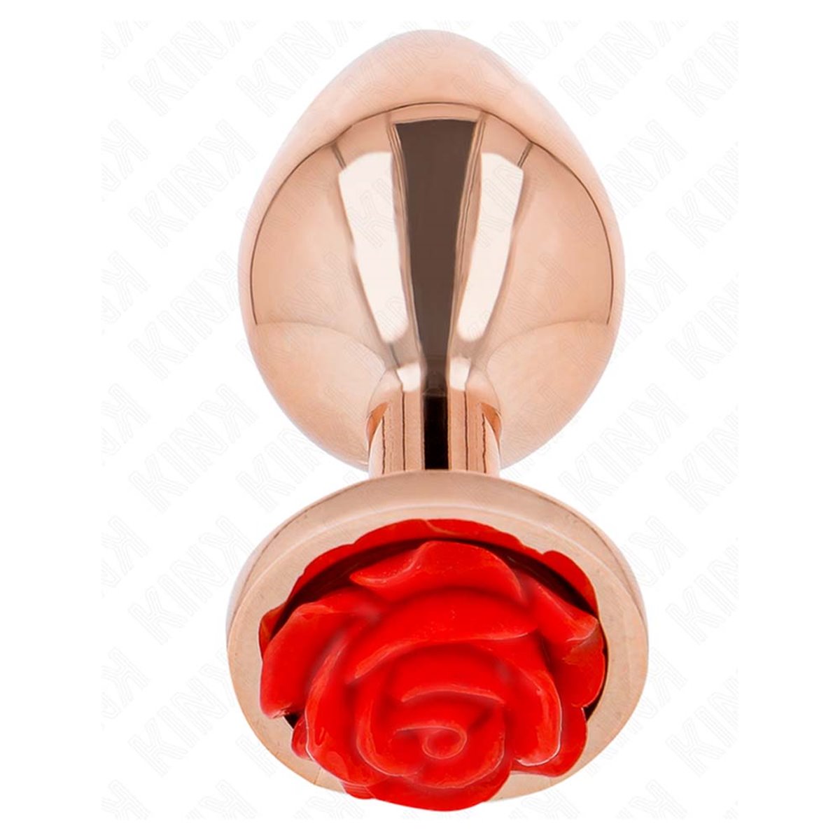 KINK+%2D+PINK+GOLD+ANAL+PLUG+WITH+RED+ROSE+MEDIUM