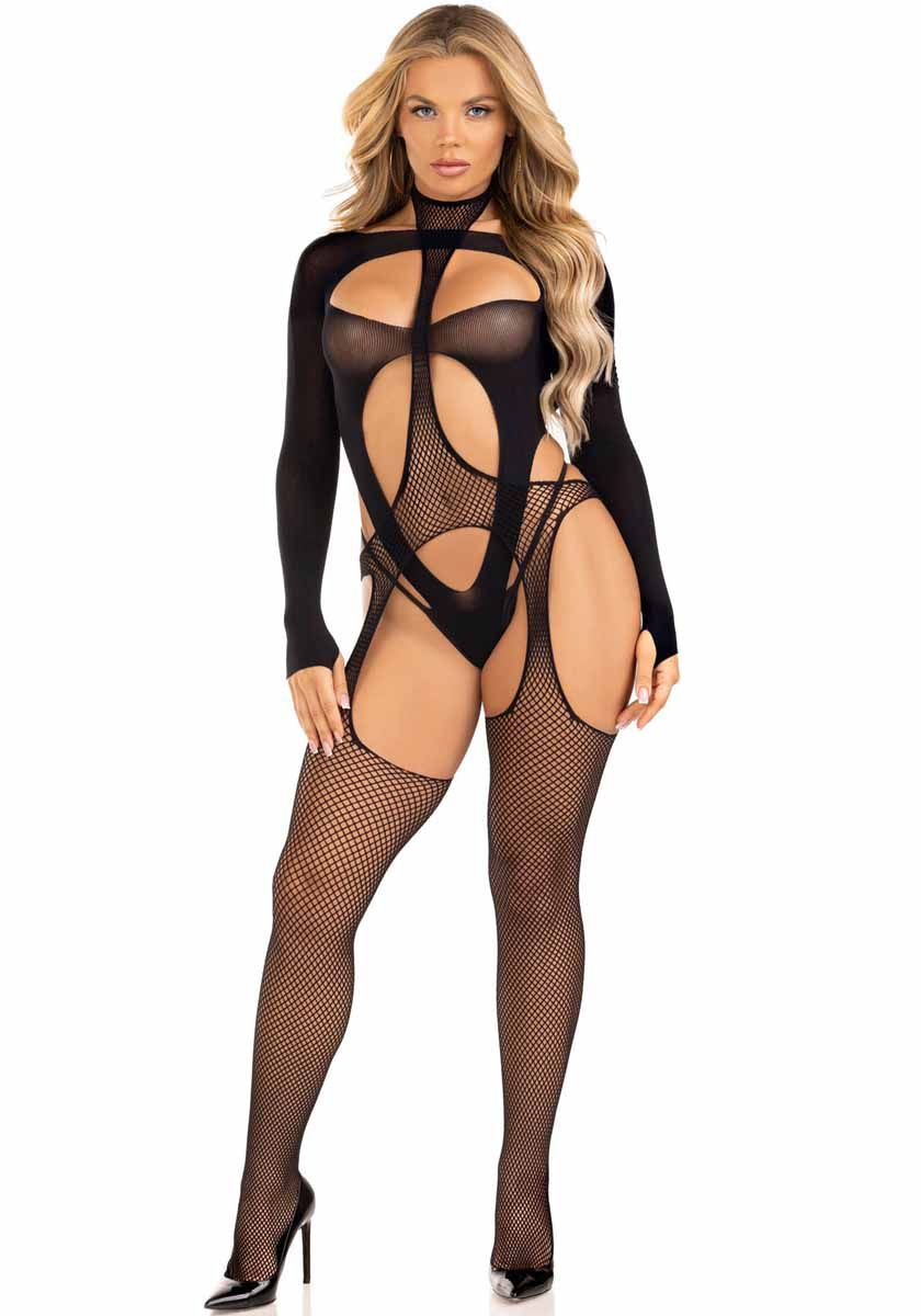 LEG+AVENUE+%2D+SUSPENDER+BODYSTOCKING+AND+CUT%2DOUT+TEDDY+OS