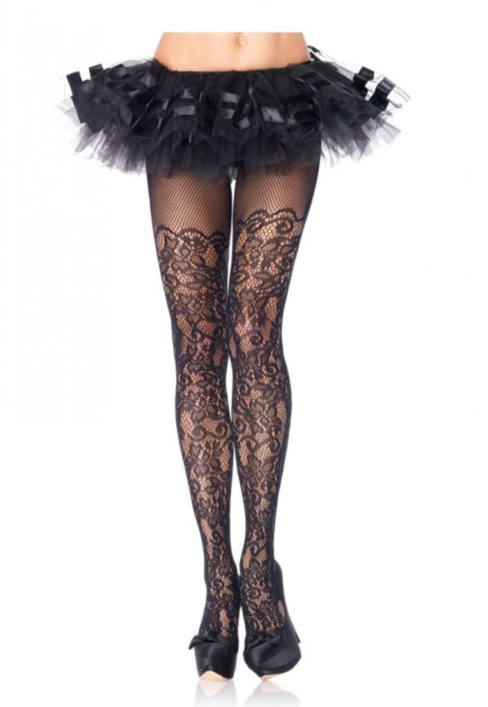 LEG+AVENUE+%2D+FLORAL+VINE+NET+PANTYHOSE
