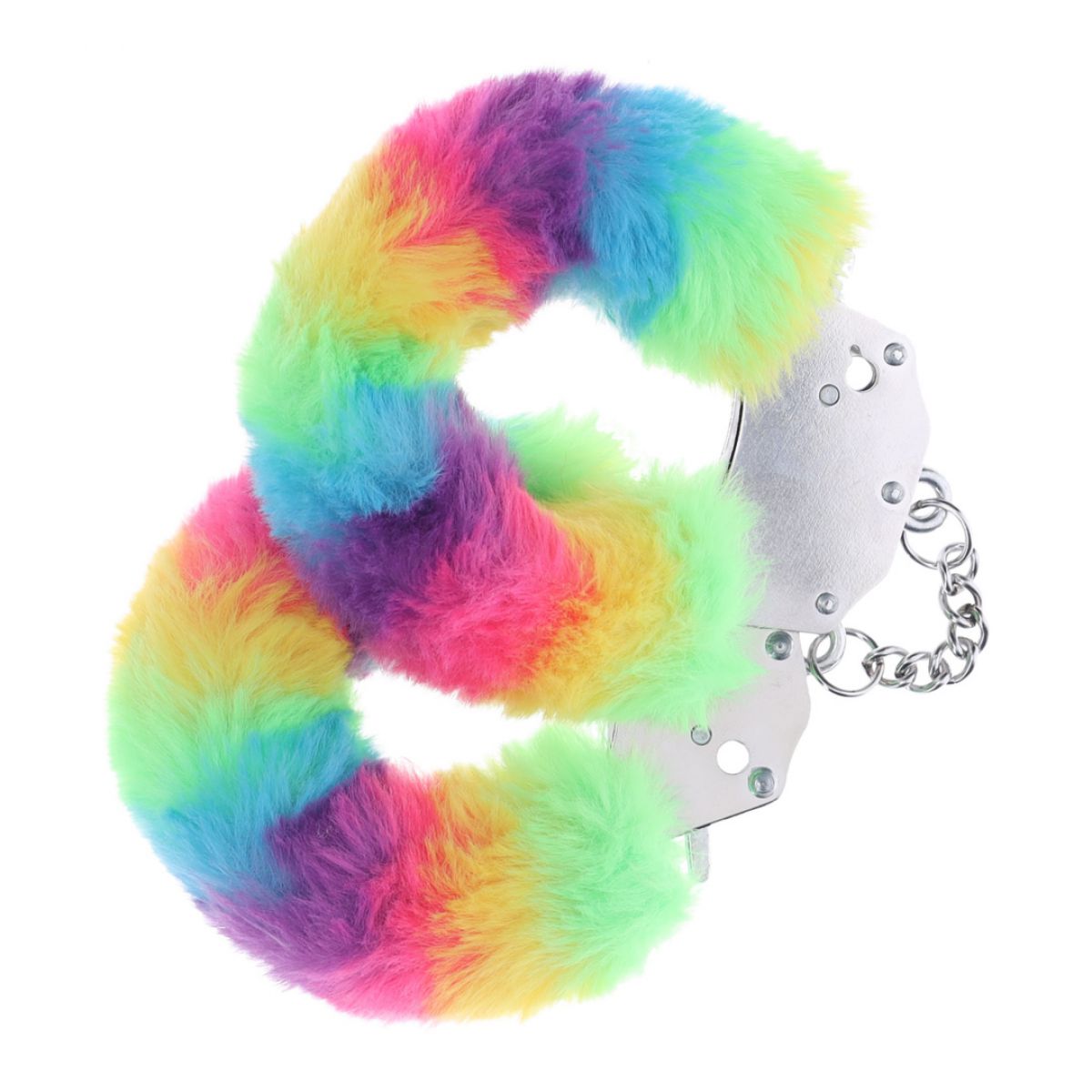 OUCH%21+%2D+HEAVY+DUTY+FLUFFY+HANDCUFFS+MULTICOLOR