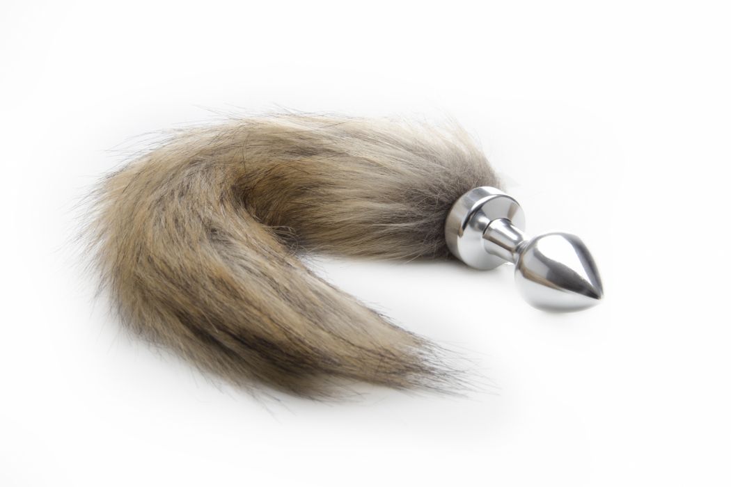 FOX+TAIL+BUTTPLUG+SILVER