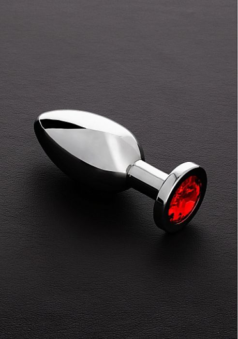 Triune+%2D+Jeweled+Butt+Plug+Red+Large