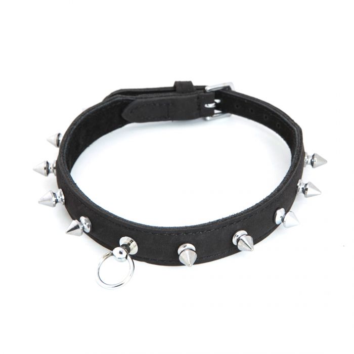 LEATHER+COLLAR+WITH+NAILS
