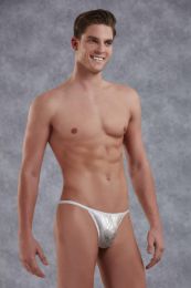 DOREANSE - SNAKE MEN'S THONG SILVER