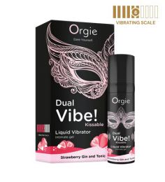 ORGIE - DUAL VIBE! LIQUID VIBRATOR STRAWBERRY GIN AND TONIC 15ML