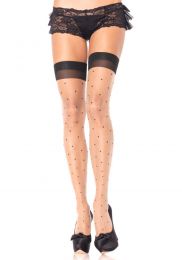 LEG AVENUE - POLKA DOT SHEER THIGH HIGH