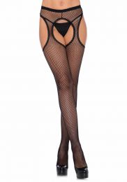 LEG AVENUE - FISHNET SUSPENDER HOSE OS