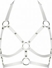 OBSESSIVE - ADJUSTABLE OPEN CUP HARNESS WHITE