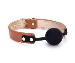 BLAZE - ELITE BALL GAG COGNAC VEGAN LEATHER