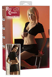 RED CORNER - TOP & SKIRT CLUB BLACK