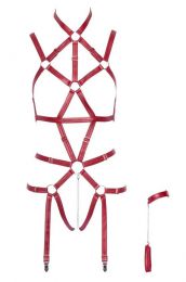 BAD KITTY - BODY HARNESS RED