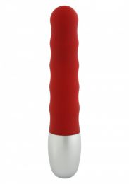 7 CREATIONS - DISCRETION RIBBED VIBRATOR RED