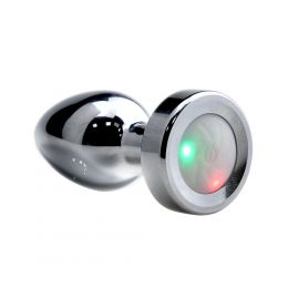 PASSION LABS - METALLIC BUTT PLUG SMALL WITH LED