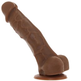 NS NOVELTIES - COLOURS DUAL DENSITY DILDO 17.3CM BROWN