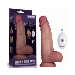 LOVETOY - SLIDING SKIN PRO II DOUBLE DENSITY VIBRATOR WITH REMOTE 20CM