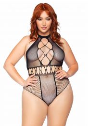 LEG AVENUE – PLUS SIZE SEAMLESS MULTI NET BODYSUIT