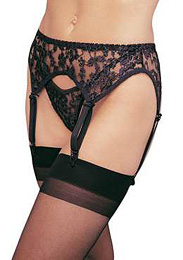 LEG AVENUE - GARTER BELT BLACK