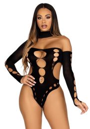 LEG AVENUE - SEAMLESS THONG BACK BODYSUIT