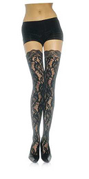 LEG AVENUE STOCKING BLACK O/S