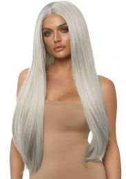 LEG AVENUE - LONG STRAIGHT CENTER PART WIG GREY