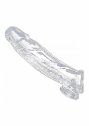 XR BRANDS - REALISTIC CLEAR PENIS ENHANCER AND BALL STRETCHER