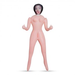CRUSHIOUS - CARMEN THE FEMME FATALE EBONY INFLATABLE DOLL 3 PENETRATION HOLES 155CM