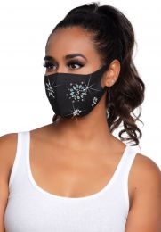 Leg Avenue - Fleur Rhinestone Face Mask black