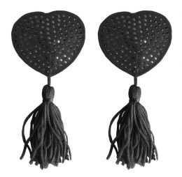 OUCH! - NIPPLE TASSELS HEART BLACK