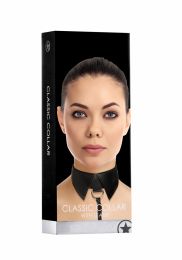 CLASSIC COLLAR WITH LEASH - BLACK