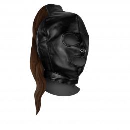 OUCH! XTREME - MASK WITH BROWN PONYTAIL