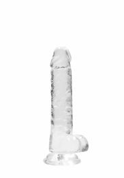 REALROCK - REALISTIC DILDO WITH BALLS CLEAR 17CM