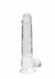 REALROCK - REALISTIC DILDO WITH BALLS CLEAR 19CM