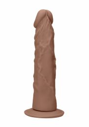 REALROCK - DONG WITHOUT TESTICLES 20CM MOCHA