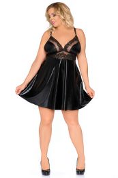Andalea - Dress Black Wet Look