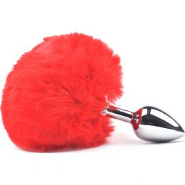 PASSION LABS - BUNNY BUTT PLUG SMALL RED